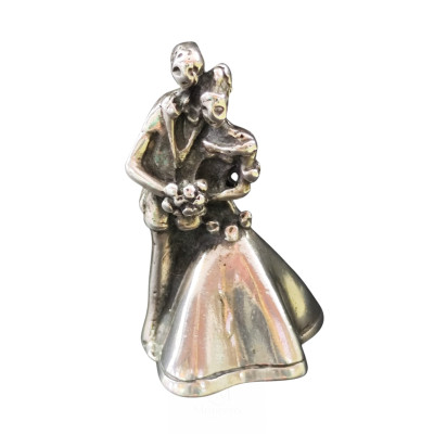 Miniatura Plata Pareja Recien Casados, Boda, Novios - Montero Regalos
