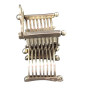 Miniatura Plata Silla desmontable - Montero Regalos