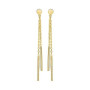 Pendientes Chapado Oro Doble Cadena