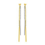 Pendientes Chapado Oro Doble Cadena