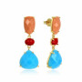Pendientes Plata Piedra Color