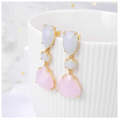 Pendientes Plata Piedras Color - Montero Joyeros