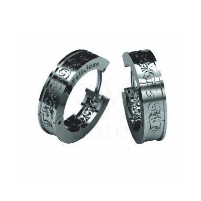 Pendientes Plata Aro Grabado - monterojoyeros