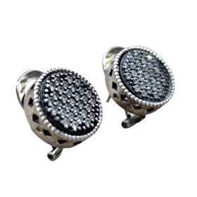 Pendientes Plata Aro Labrado con Colgante - monterojoyeros