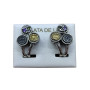 Pendientes Plata Triple Disco