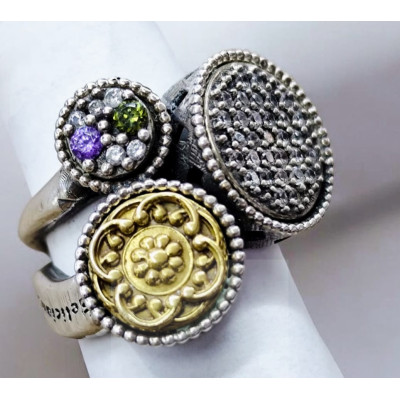 Sortija Plata Triple Disco