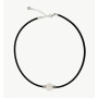 Collar Cuero Negro y Perla Tilos