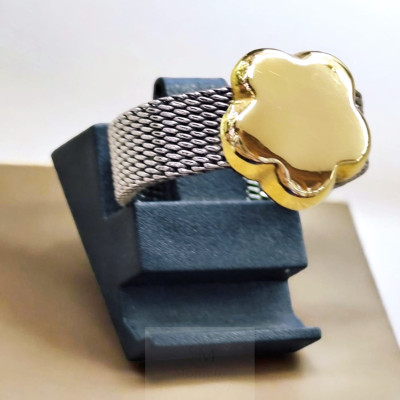 GOLD AND STEEL RING