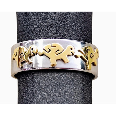 GOLD AND STEEL RING