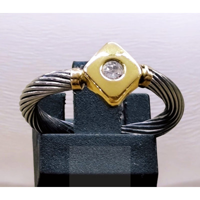 GOLD AND STEEL RING
