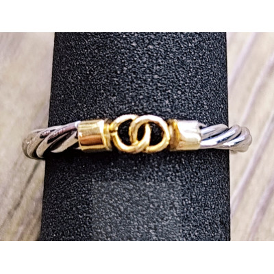 GOLD AND STEEL RING