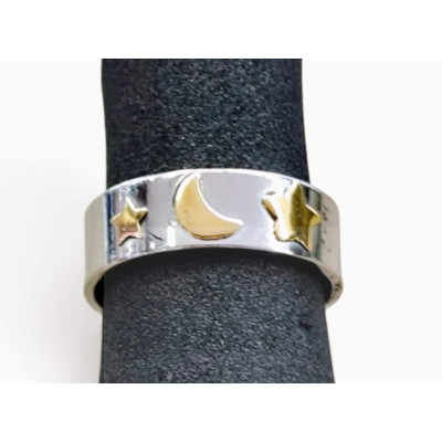 GOLD AND STEEL RING