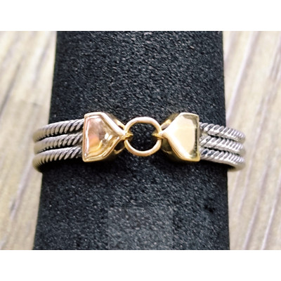 GOLD AND STEEL RING