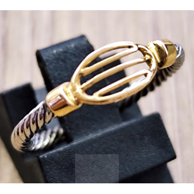 GOLD AND STEEL RING