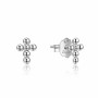 Pendientes Plata Cruz Mini Bolitas