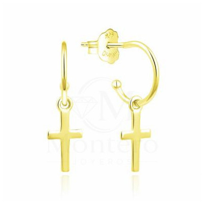 Pendientes Plata Chapada Baño de Oro - Montero Joyeros