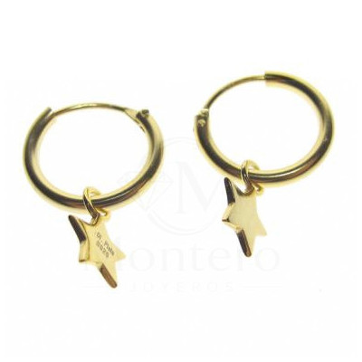 Pendientes Plata Chapada Baño de Oro - Montero Joyeros