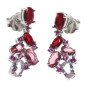 Pendientes Plata Circonitas Color