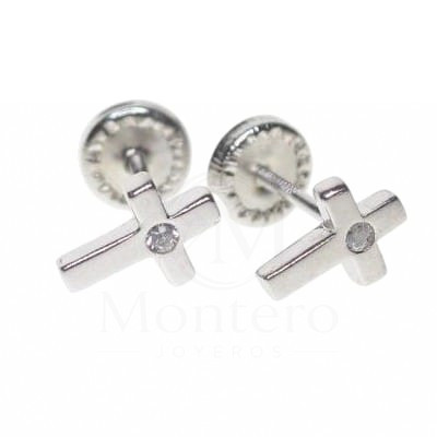 Pendientes Plata Cruz