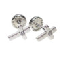 Pendientes Plata Cruz
