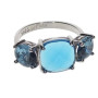 Sortija Plata Piedras Azules