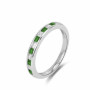 Sortija Plata Circonitas Blanca y Verde
