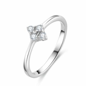 Sortija Plata Piedra Color - Montero Joyeros