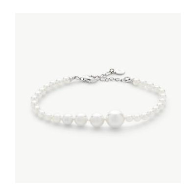 Pulsera Essence Plata Perlas Majorica