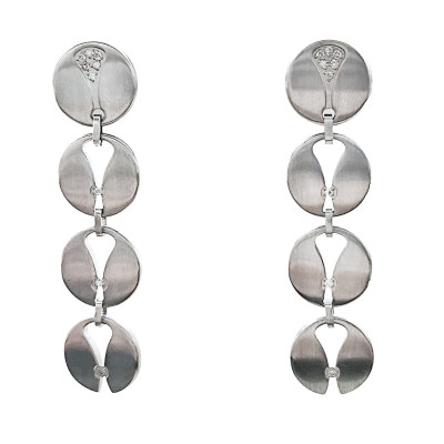 Pendientes Viceroy Acero y Diamantes