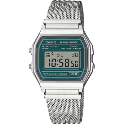 Reloj Casio Vintage A158WEM-3EF - Esfera Verde y Correa de Malla.