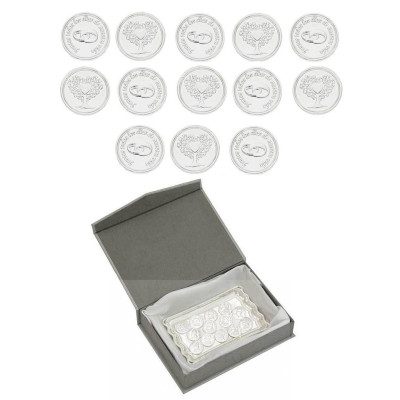 Silver Plated Wedding Coins - Montero Joyeros