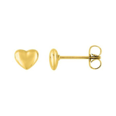 Pendientes Acero Dorado Corazon