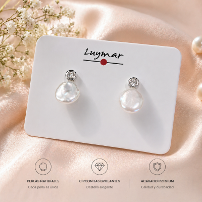 Pendientes de Plata y Perla Natural | Elegancia Pura