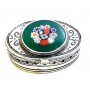Pastillero Plata Oval con Cristal Murano