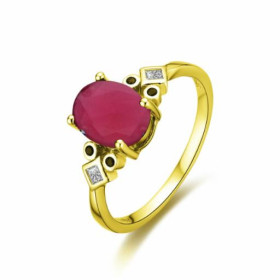 Silver Gold Ring - monterojoyeros