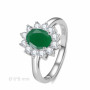 Sortija Plata Roseta 6x8mm.