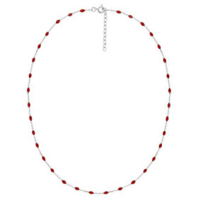 Collar Resina Rojo y Plata