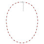 Collar Resina Rojo y Plata