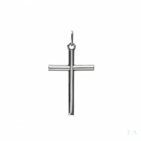 Cruz Plata Tubo Lisa