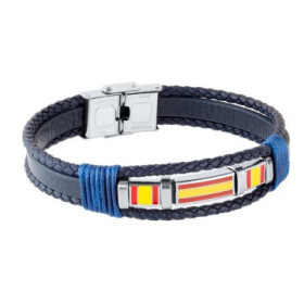 Pulsera de cuero y acero Duward