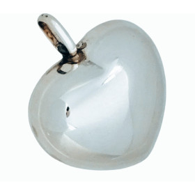 Colgante Plata Corazon Hueco Brillo