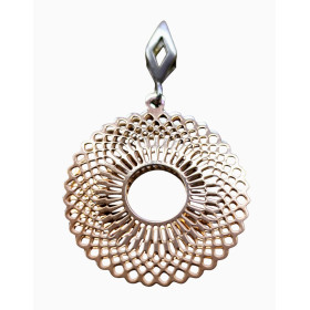 Colgante Plata Cobriza Disco Calado