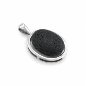 Colgante Plata Piedra Volcanica