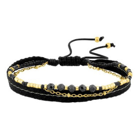 PULSERA CORDON NYL MIYUKI SPINEL SINT ACERO