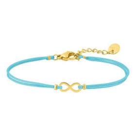 PULSERA CORDÓN NYLON PLAQUÉ ACERO SIMBOLO INFINITO