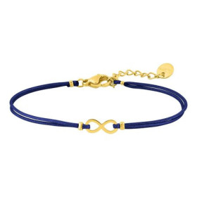 PULSERA CORDÓN NYLON PLAQUÉ ACERO SIMBOLO INFINITO