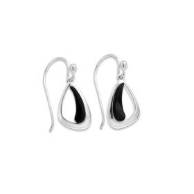 Azabache Jet Silver Earrings - H14670