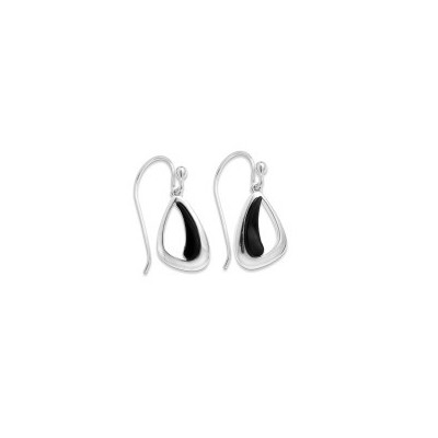 Azabache Jet Silver Earrings - H14670