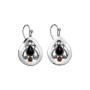Azabache Jet Silver Earrings - H14670