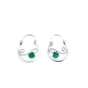 Pendientes Plata Coleccion Fonsagrada Concha Verde - Montero Regalos